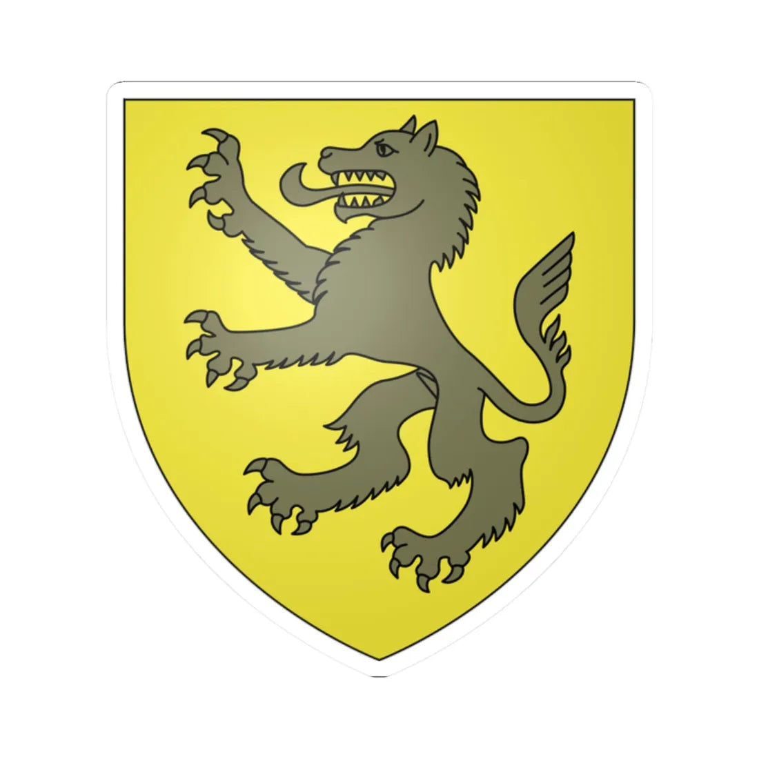 Armoiries dElvange (Luxembourg) (Coat of Arms) STICKER Vinyl Kiss-Cut Decal 2 Inch White - The Sticker Space