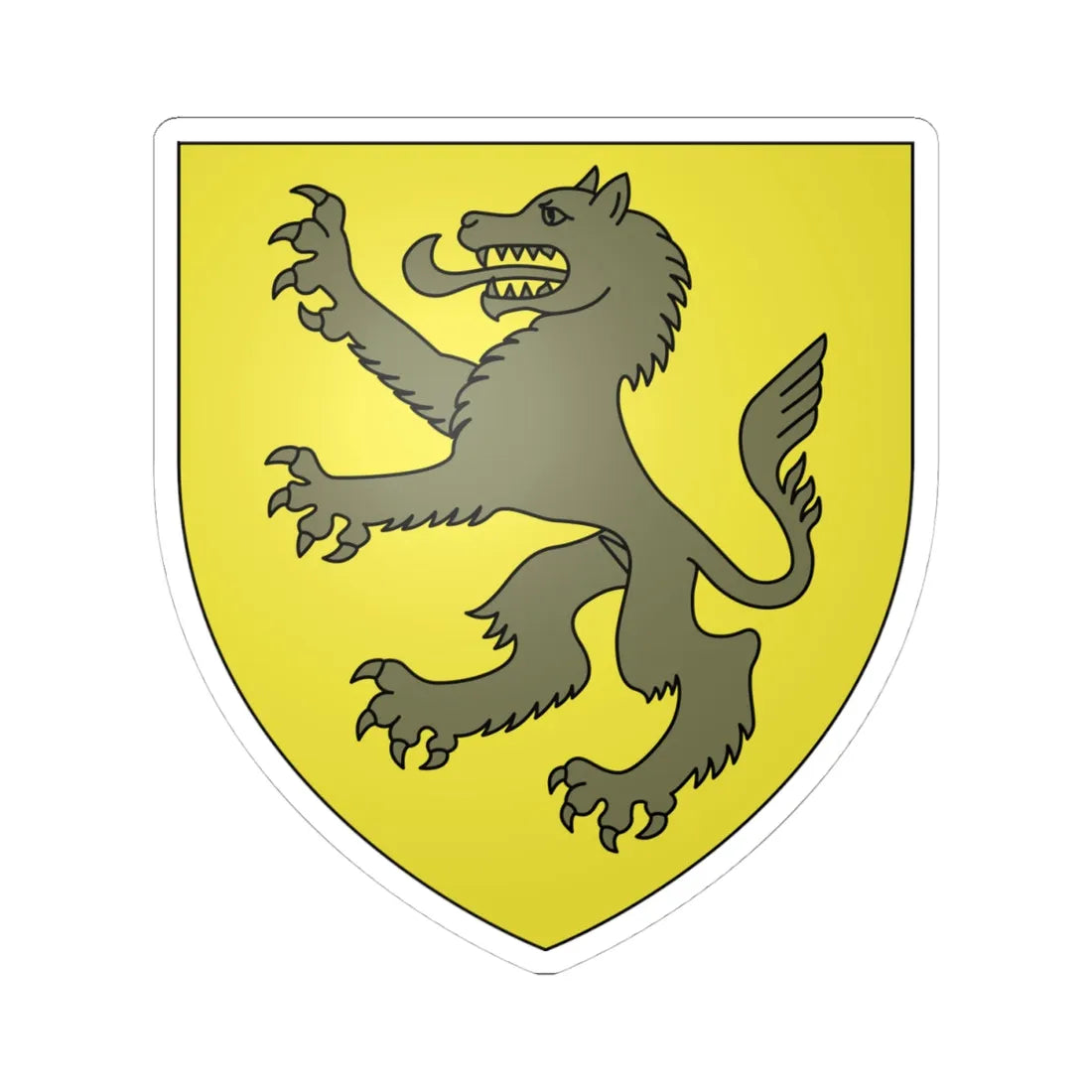 Armoiries dElvange (Luxembourg) (Coat of Arms) STICKER Vinyl Kiss-Cut Decal 4 Inch White - The Sticker Space