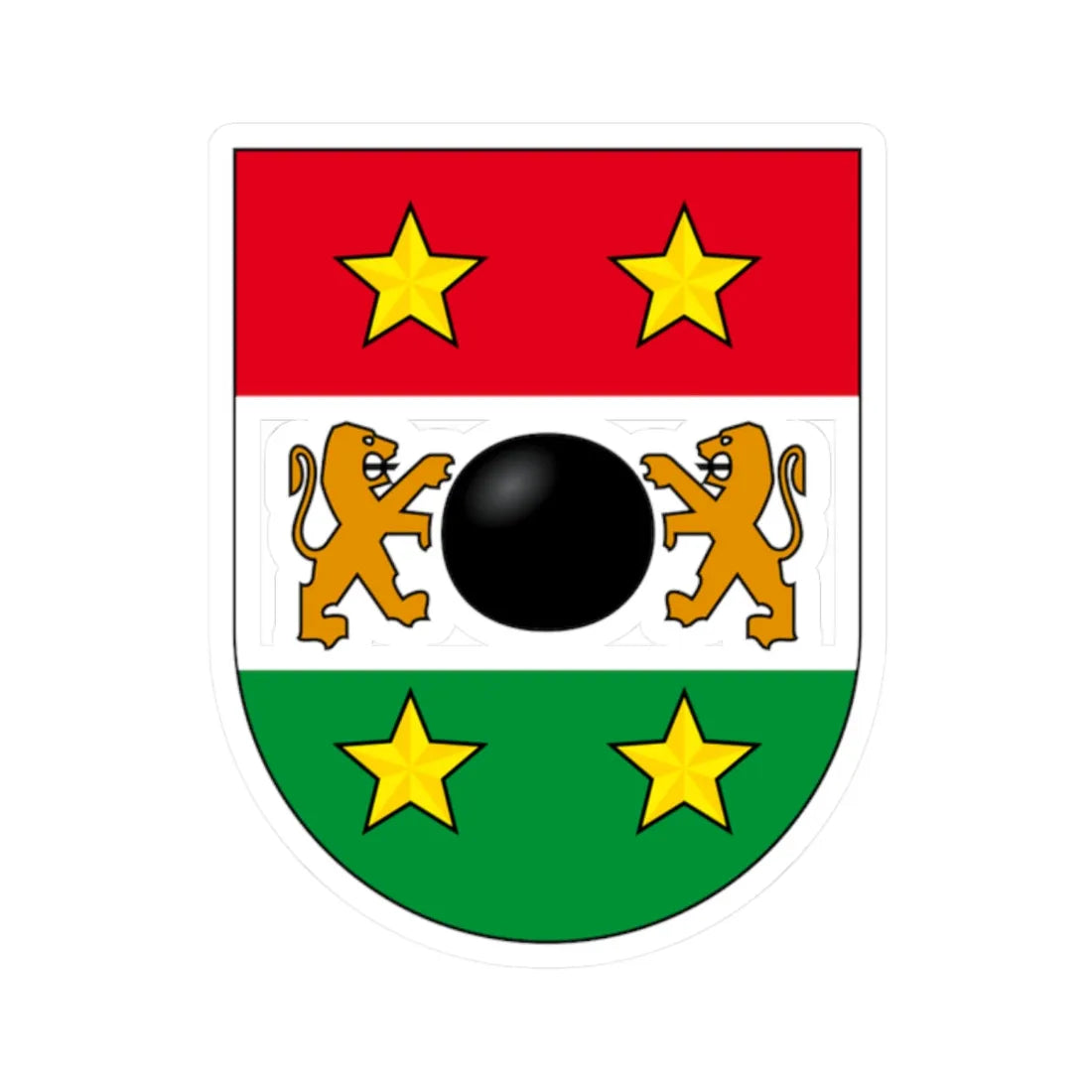 Armoiries des Quartenoud (Switzerland) (Coat of Arms) STICKER Vinyl Kiss-Cut Decal 2 Inch White - The Sticker Space