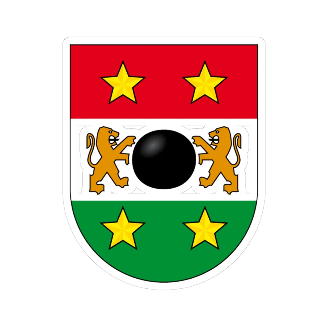 Armoiries des Quartenoud (Switzerland) (Coat of Arms) STICKER Vinyl Kiss-Cut Decal 3 Inch White - The Sticker Space