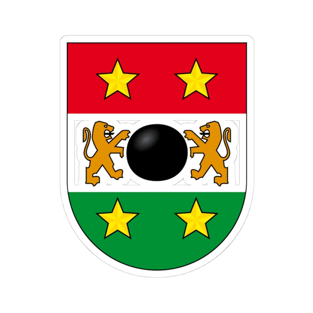 Armoiries des Quartenoud (Switzerland) (Coat of Arms) STICKER Vinyl Kiss-Cut Decal 4 Inch White - The Sticker Space