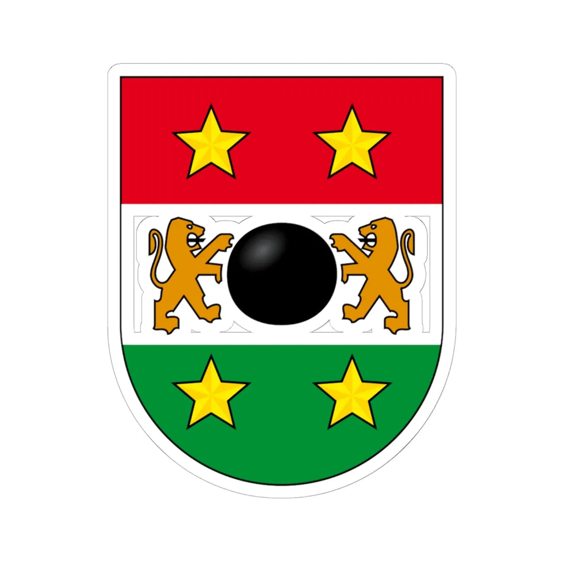 Armoiries des Quartenoud (Switzerland) (Coat of Arms) STICKER Vinyl Kiss-Cut Decal 6 Inch White - The Sticker Space