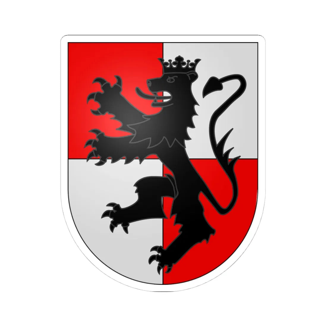 Armoiries Dewarrat (Switzerland) (Coat of Arms) STICKER Vinyl Kiss-Cut Decal 4 Inch White - The Sticker Space