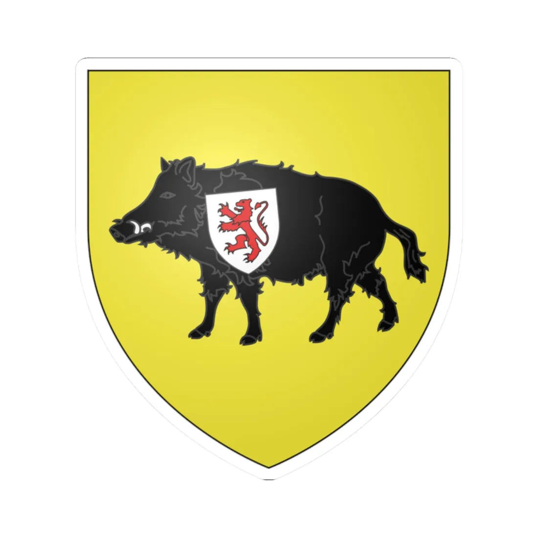 Armoiries dOrchimont 2 (Belgium) (Coat of Arms) STICKER Vinyl Kiss-Cut Decal 2 Inch White - The Sticker Space