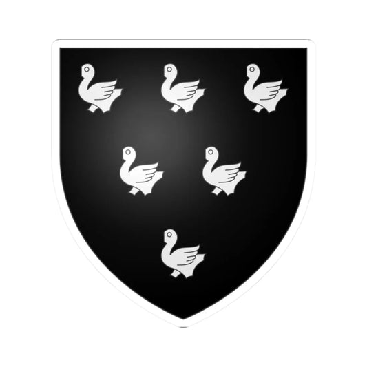 Armoiries du Chesne (Belgium) (Coat of Arms) STICKER Vinyl Kiss-Cut Decal 2 Inch White - The Sticker Space