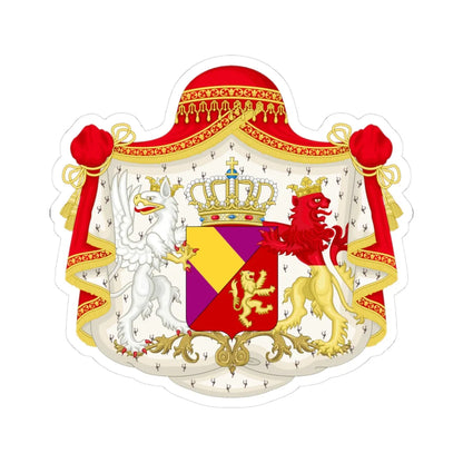 Armoiries du Grand-Duché de Bade-1806 Variant (Germany) (Coat of Arms) STICKER Vinyl Kiss-Cut Decal 3 Inch White - The Sticker Space