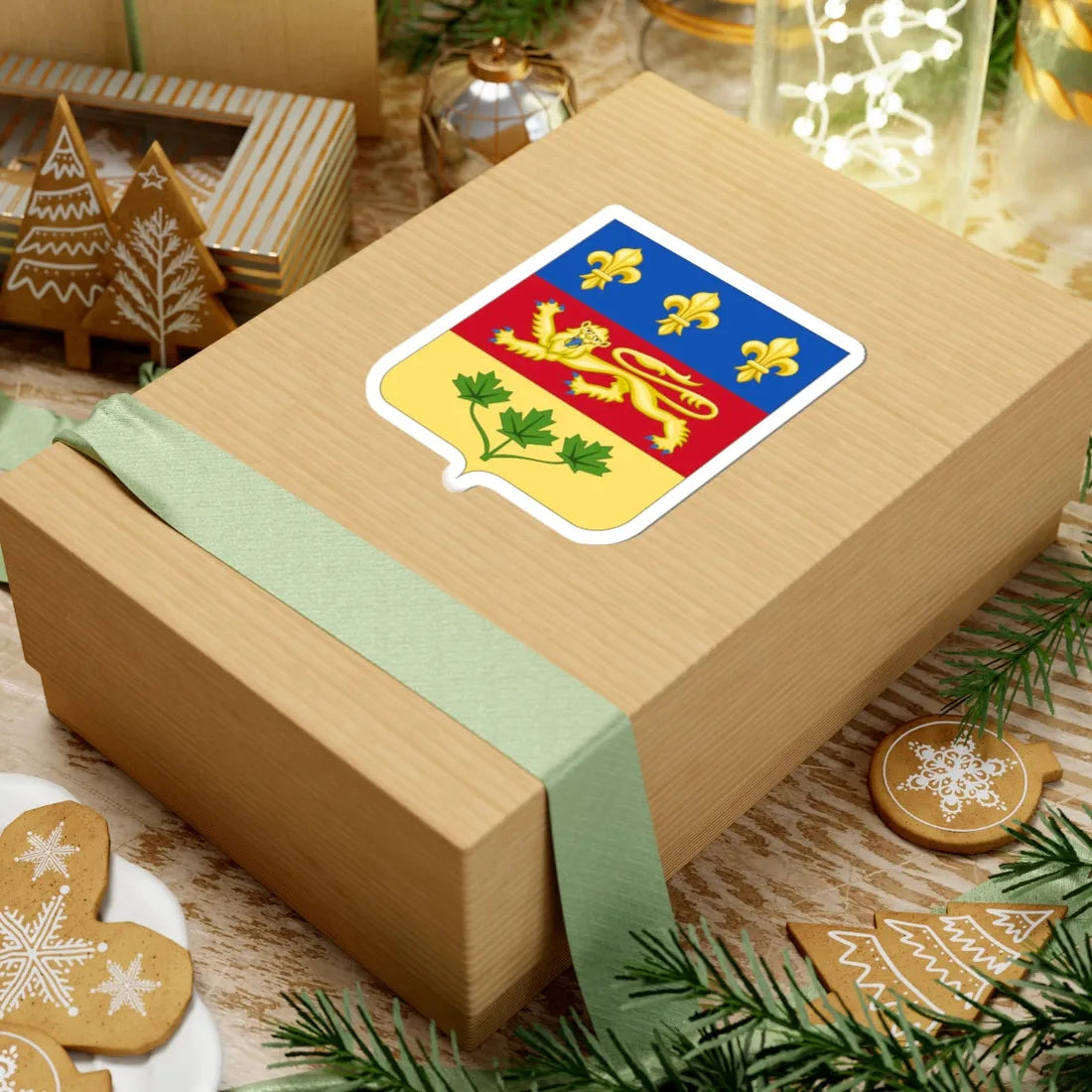 Armoiries du Québec blason (Canada) (Coat of Arms) STICKER Vinyl Kiss-Cut Decal - The Sticker Space