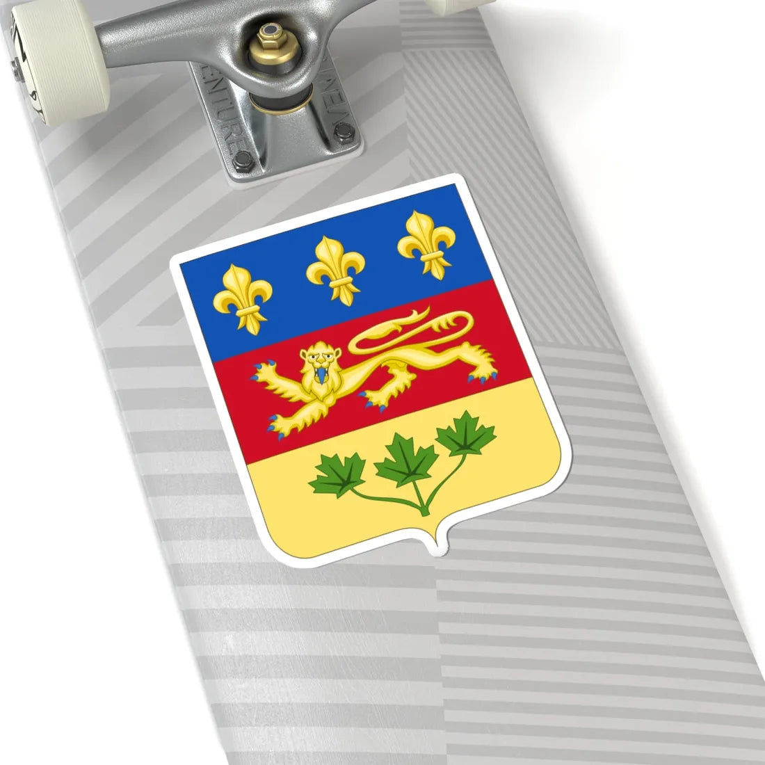 Armoiries du Québec blason (Canada) (Coat of Arms) STICKER Vinyl Kiss-Cut Decal - The Sticker Space