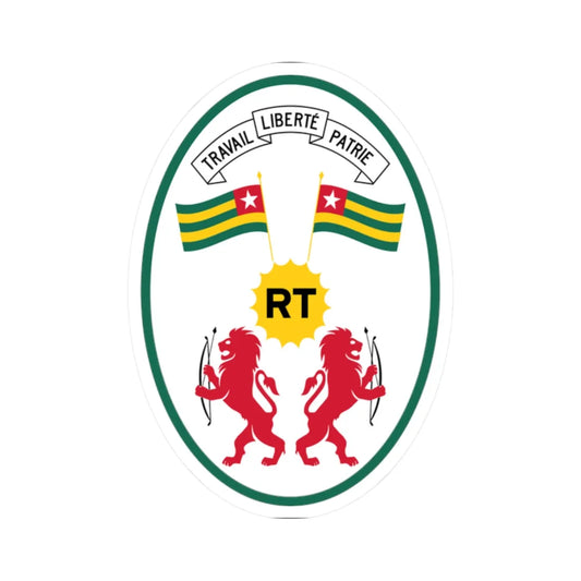 Armoiries du Togo (Togo) (Coat of Arms) STICKER Vinyl Kiss-Cut Decal 2 Inch White - The Sticker Space