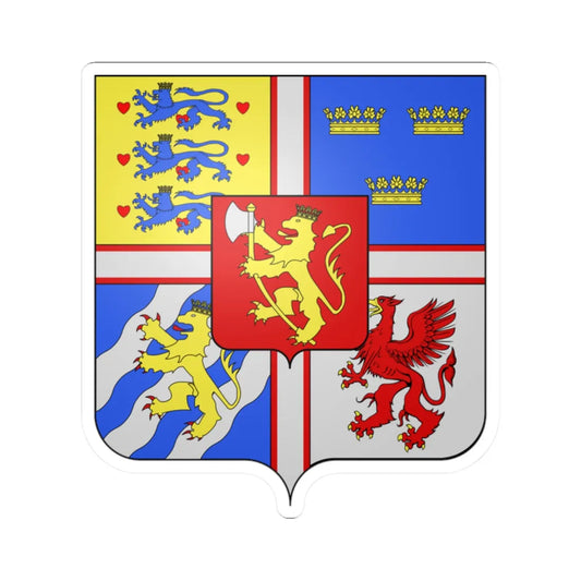 Armoiries Eric de Poméranie roi de Danemark (Sweden) (Coat of Arms) STICKER Vinyl Kiss-Cut Decal 2 Inch White - The Sticker Space