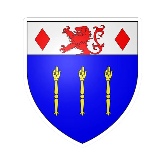 Armoiries famille Anciaux Henry de Faveaux (Belgium) (Coat of Arms) STICKER Vinyl Kiss-Cut Decal 2 Inch White - The Sticker Space