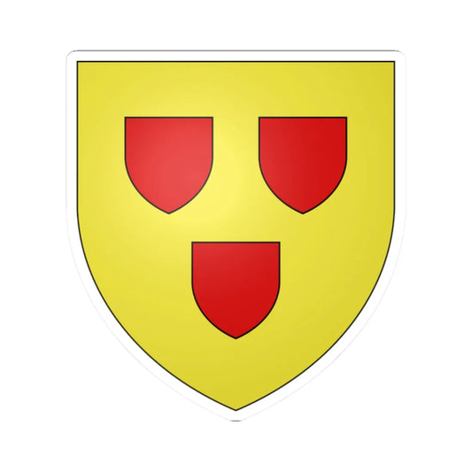 Armoiries famille dAbbeville (France) (Coat of Arms) STICKER Vinyl Kiss-Cut Decal 2 Inch White - The Sticker Space