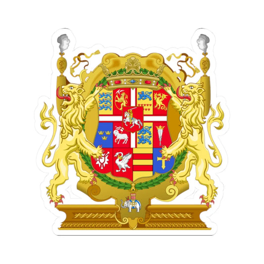 Armoiries Fréderic II du Danemark (Denmark) (Coat of Arms) STICKER Vinyl Kiss-Cut Decal 2 Inch White - The Sticker Space