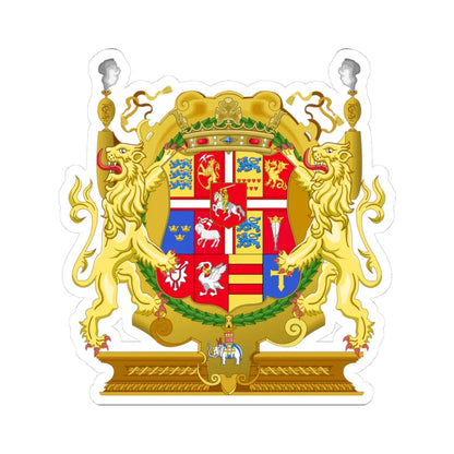 Armoiries Fréderic II du Danemark (Denmark) (Coat of Arms) STICKER Vinyl Kiss-Cut Decal 3 Inch White - The Sticker Space