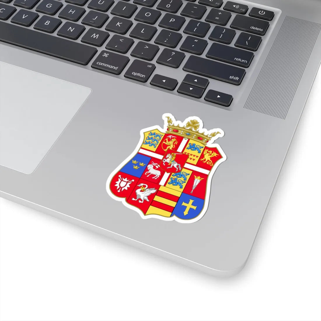 Armoiries Fréderic II du Danemark simple (Denmark) (Coat of Arms) STICKER Vinyl Kiss-Cut Decal - The Sticker Space