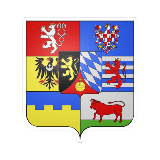 Armoiries Frédéric V de Wittelsbach roi de Bohême (Czech Republic) (Coat of Arms) STICKER Vinyl Kiss-Cut Decal 2 Inch White - The Sticker Space