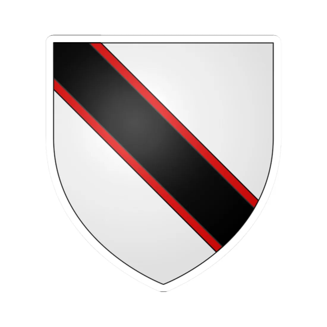 Armoiries Gaus de Bitbourg (Luxembourg) (Coat of Arms) STICKER Vinyl Kiss-Cut Decal 2 Inch White - The Sticker Space