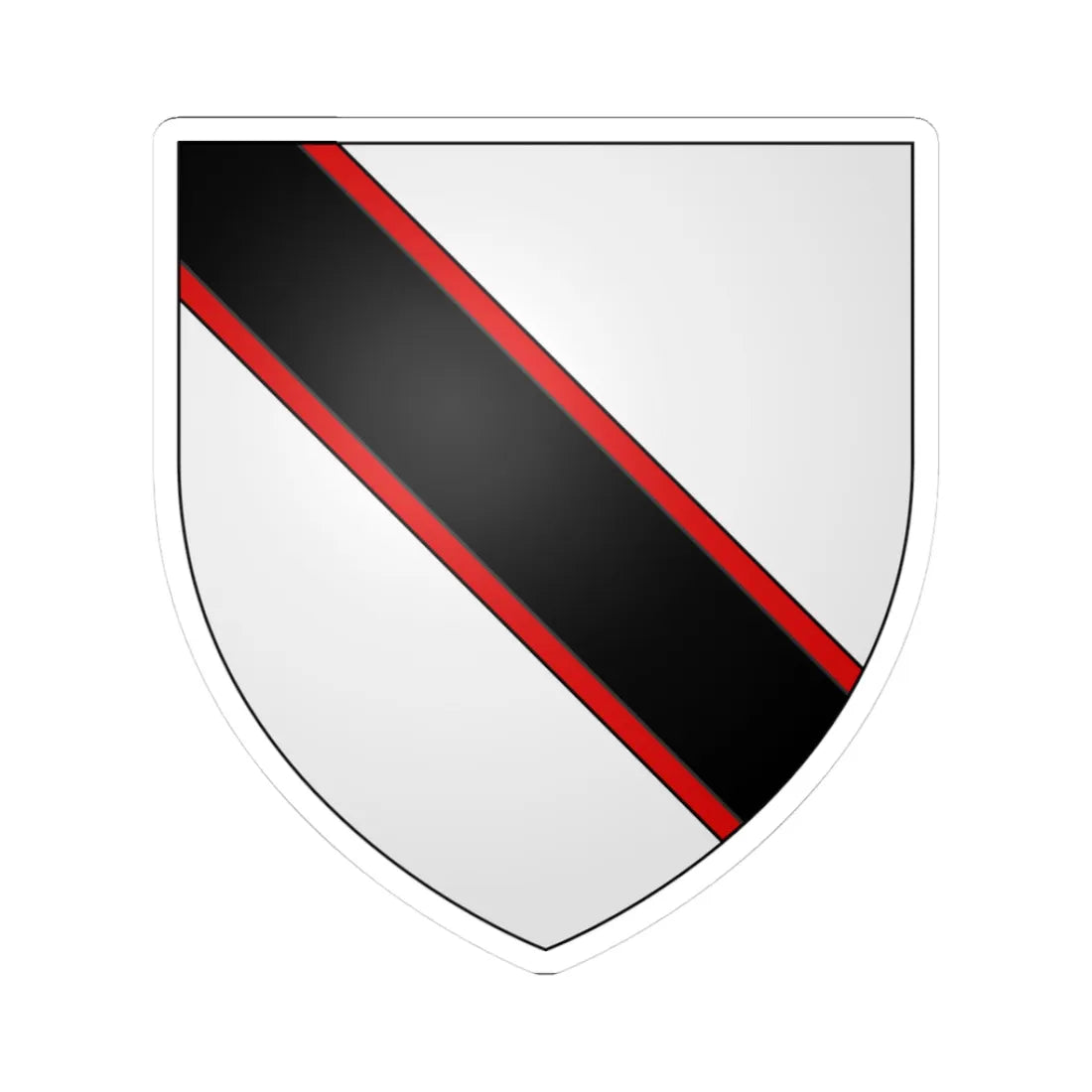 Armoiries Gaus de Bitbourg (Luxembourg) (Coat of Arms) STICKER Vinyl Kiss-Cut Decal 3 Inch White - The Sticker Space