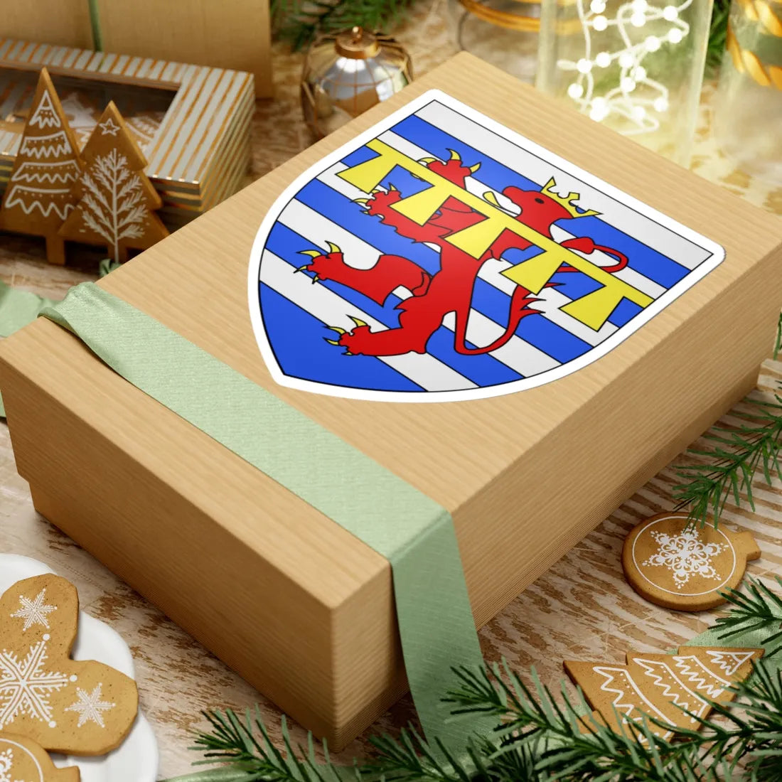 Armoiries Gérard de Durbuy (Luxembourg) (Coat of Arms) STICKER Vinyl Kiss-Cut Decal - The Sticker Space