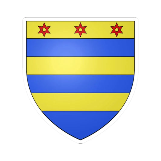 Armoiries Guillaume de Berwart (Luxembourg) (Coat of Arms) STICKER Vinyl Kiss-Cut Decal 2 Inch White - The Sticker Space