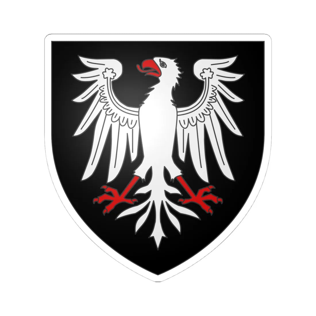 Armoiries Hurt de Schoenecken (Luxembourg) (Coat of Arms) STICKER Vinyl Kiss-Cut Decal 4 Inch White - The Sticker Space