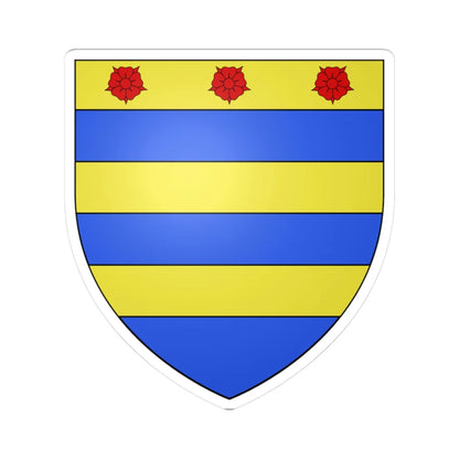 Armoiries Jean de Berwart (Luxembourg) (Coat of Arms) STICKER Vinyl Kiss-Cut Decal 3 Inch White - The Sticker Space