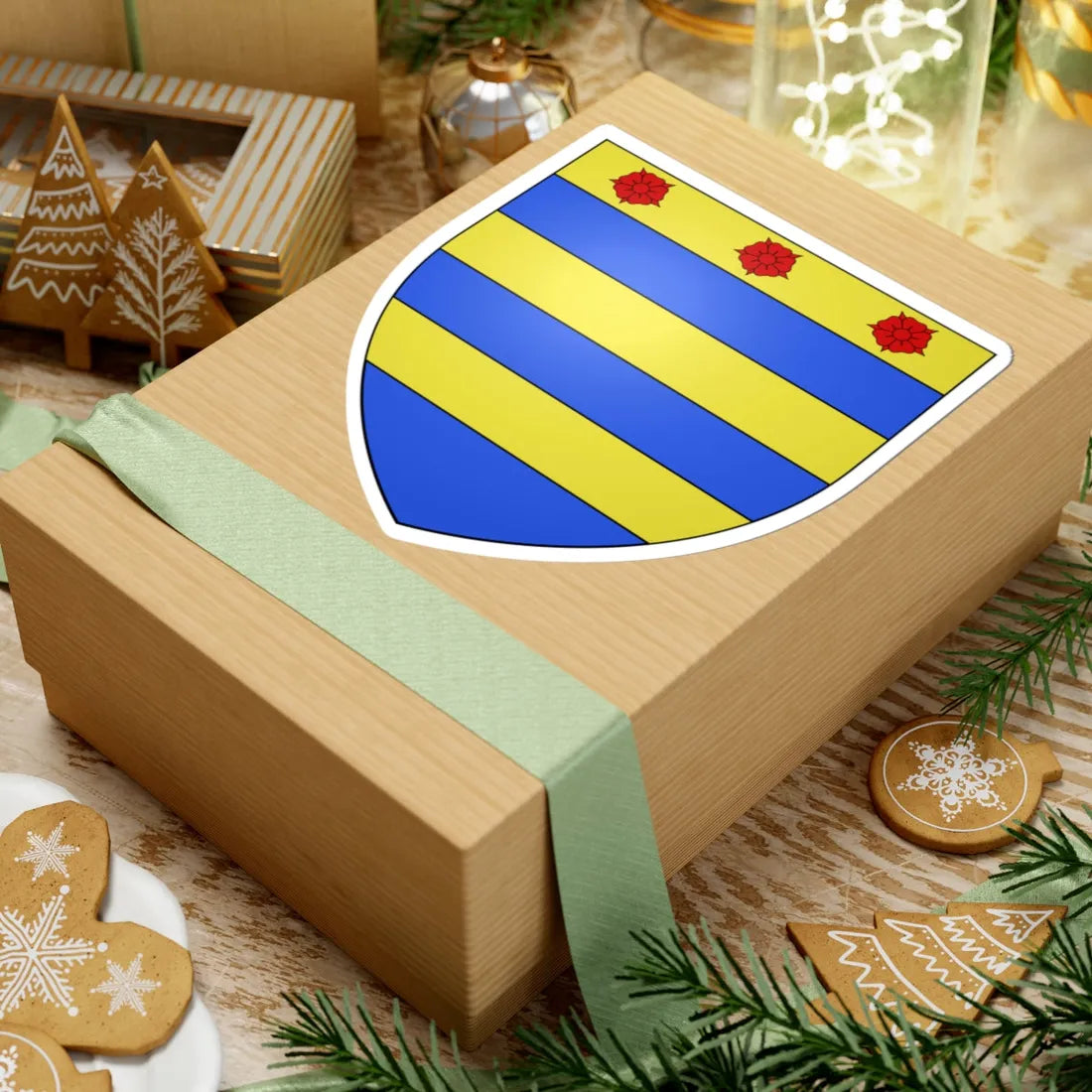 Armoiries Jean de Berwart (Luxembourg) (Coat of Arms) STICKER Vinyl Kiss-Cut Decal - The Sticker Space