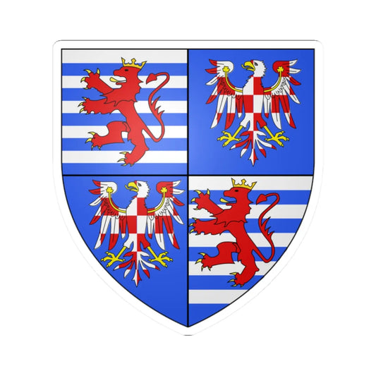 Armoiries Jean-Henri de Luxembourg (Czech Republic) (Coat of Arms) STICKER Vinyl Kiss-Cut Decal 2 Inch White - The Sticker Space