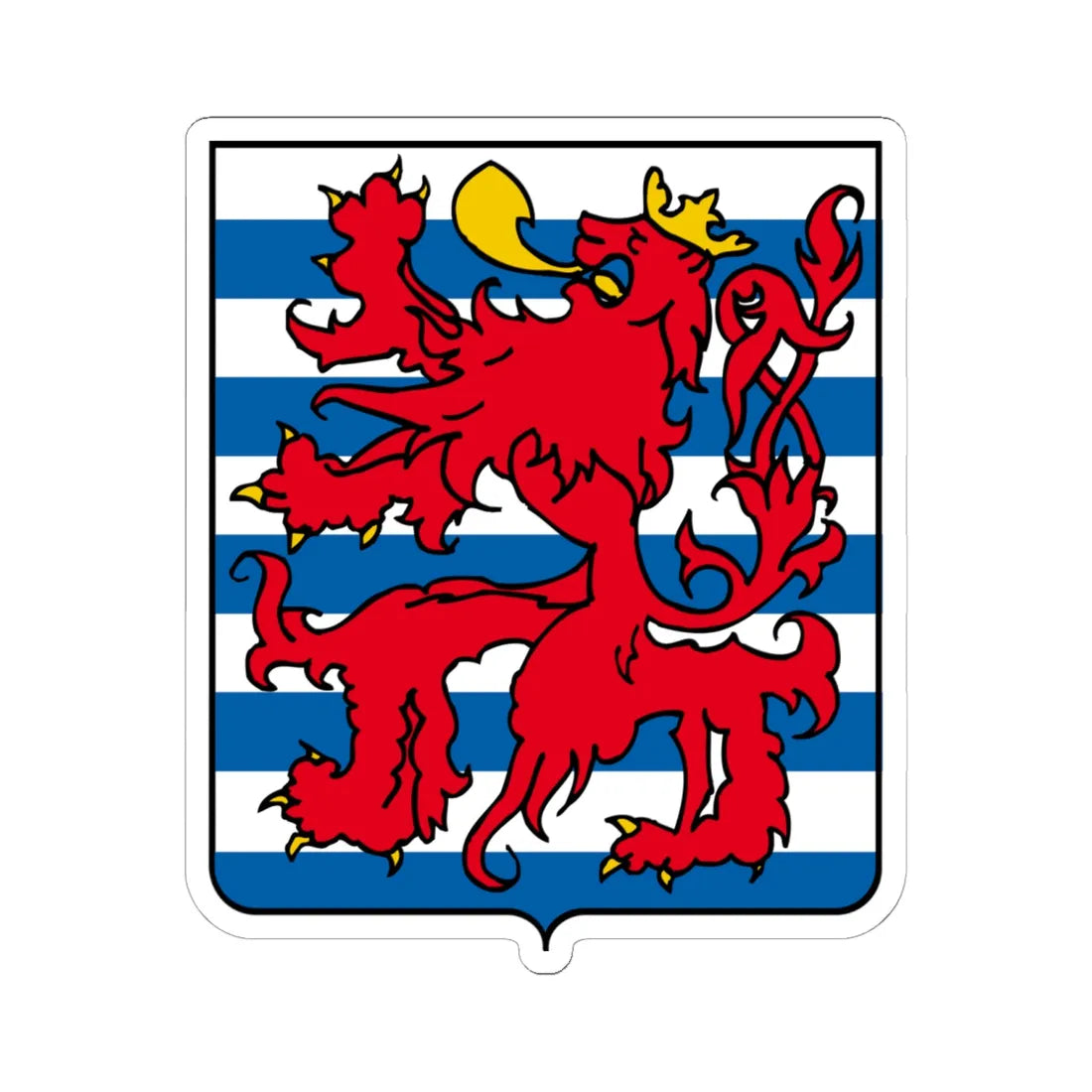 Armoiries Luxembourg province (Belgium) (Coat of Arms) STICKER Vinyl Kiss-Cut Decal 6 Inch White - The Sticker Space