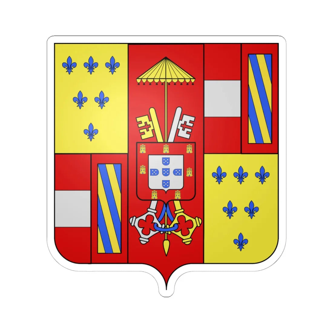 Armoiries Parme 1592 (Italy) (Coat of Arms) STICKER Vinyl Kiss-Cut Decal 6 Inch White - The Sticker Space