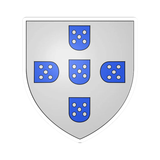 Armoiries Portugal 1230 (Portugal) (Coat of Arms) STICKER Vinyl Kiss-Cut Decal 2 Inch White - The Sticker Space