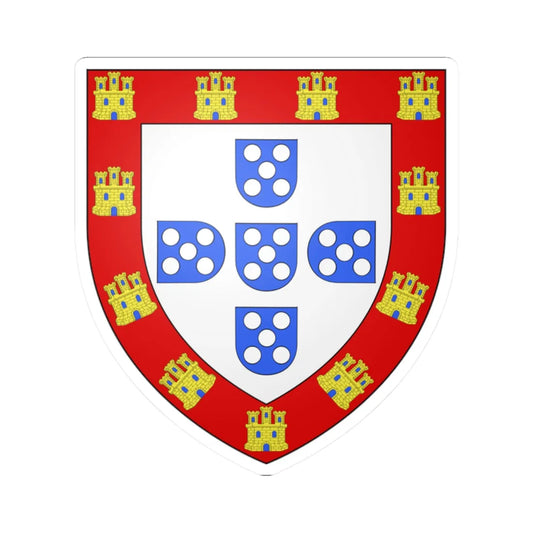 Armoiries Portugal 1247 (Portugal) (Coat of Arms) STICKER Vinyl Kiss-Cut Decal 2 Inch White - The Sticker Space