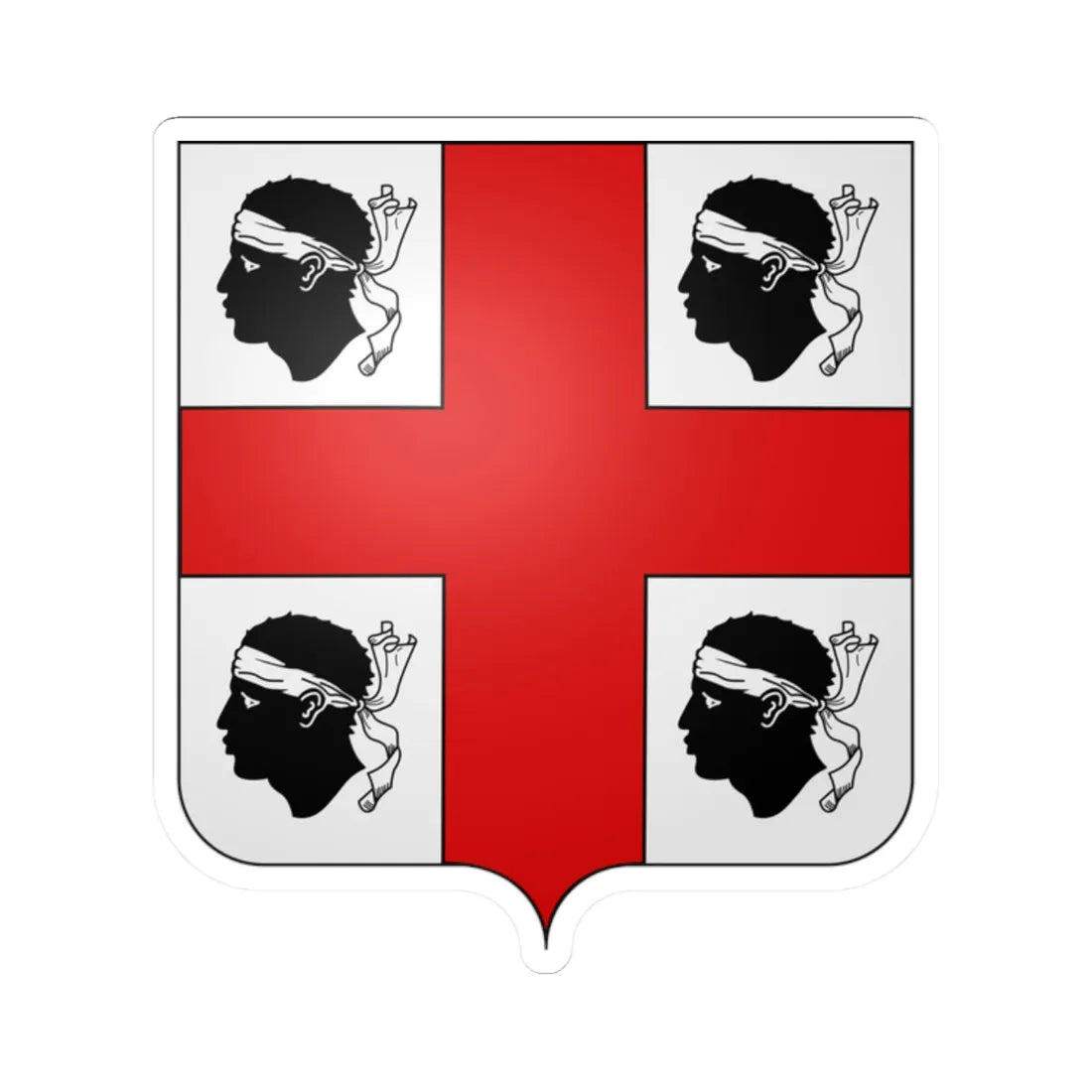 Armoiries Royaume Sardaigne (Italy) (Coat of Arms) STICKER Vinyl Kiss-Cut Decal 2 Inch White - The Sticker Space