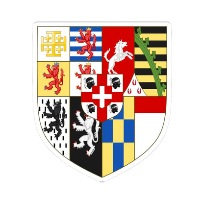 Armoiries Sardaigne 1720 (Armenia) (Coat of Arms) STICKER Vinyl Kiss-Cut Decal 3 Inch White - The Sticker Space