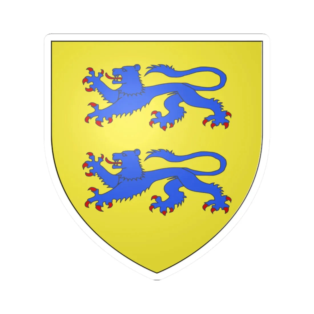 Armoiries Schleswig (Denmark) (Coat of Arms) STICKER Vinyl Kiss-Cut Decal 2 Inch White - The Sticker Space