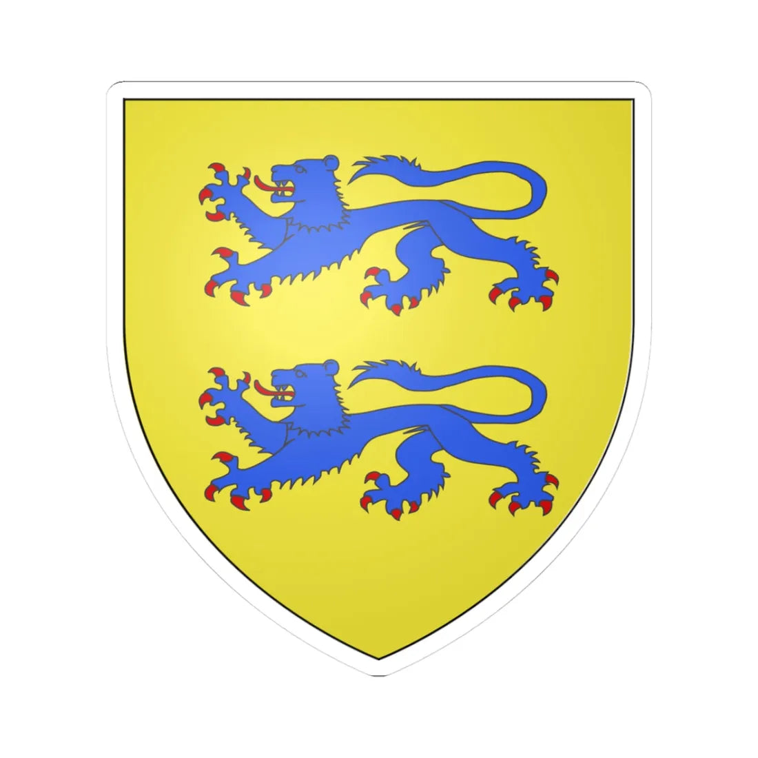 Armoiries Schleswig (Denmark) (Coat of Arms) STICKER Vinyl Kiss-Cut Decal 3 Inch White - The Sticker Space