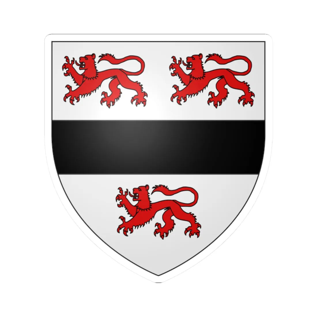 Armoiries von der Heyden (Luxembourg) (Coat of Arms) STICKER Vinyl Kiss-Cut Decal 2 Inch White - The Sticker Space