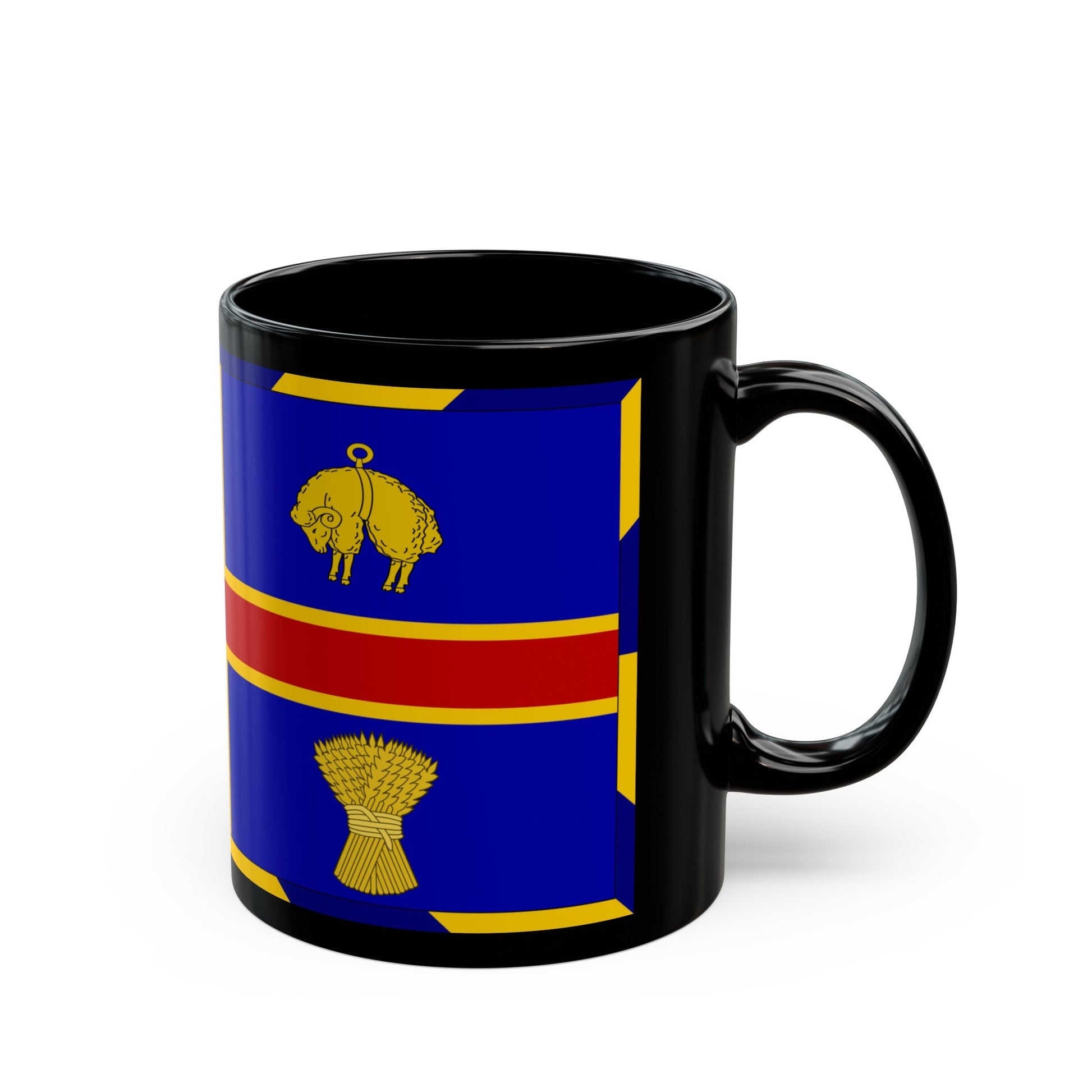 Armorial Flag of the City of Adelaide Australia - Black Coffee Mug-The Sticker Space