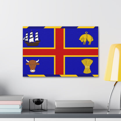 Armorial Flag of the City of Adelaide Australia - Canvas Wall Art-The Sticker Space