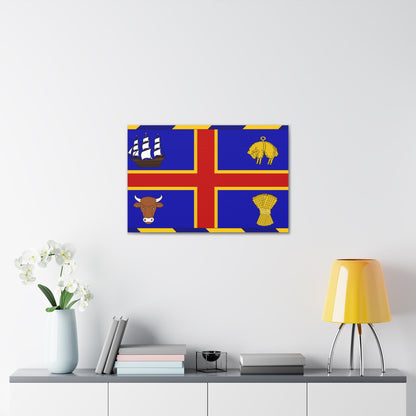 Armorial Flag of the City of Adelaide Australia - Canvas Wall Art-The Sticker Space