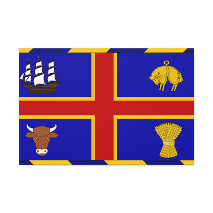 Armorial Flag of the City of Adelaide Australia - Canvas Wall Art-30" x 20"-The Sticker Space