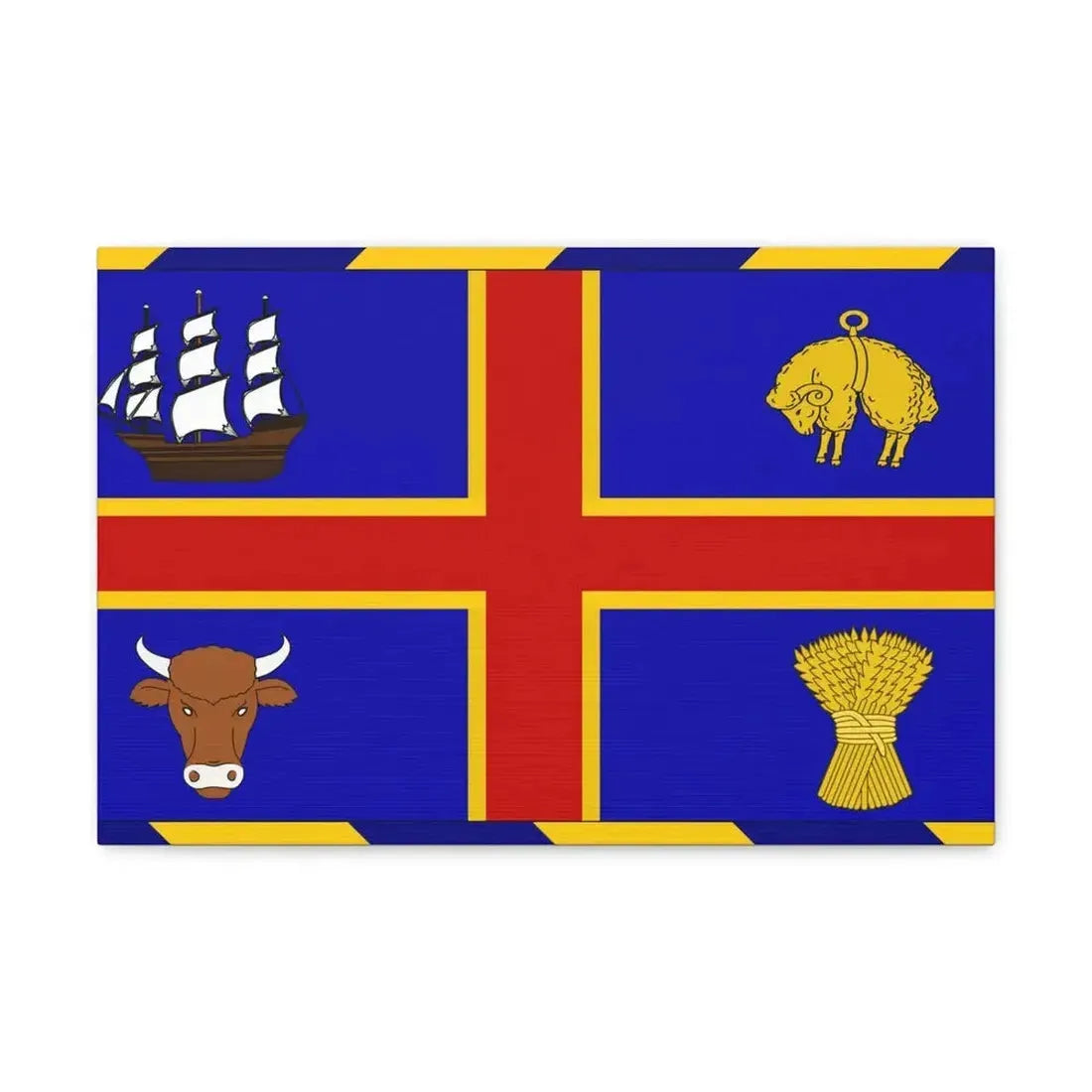 Armorial Flag of the City of Adelaide Australia - Canvas Wall Art - The Sticker Space
