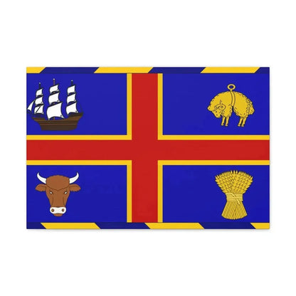 Armorial Flag of the City of Adelaide Australia - Canvas Wall Art - The Sticker Space