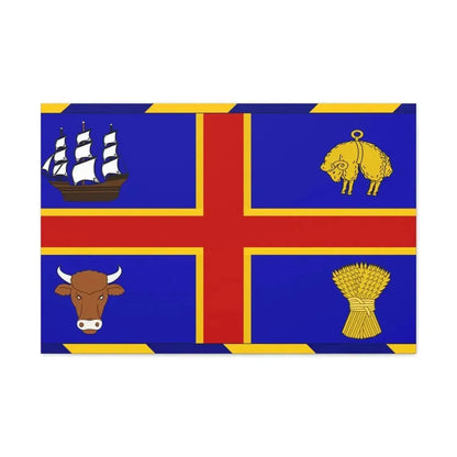 Armorial Flag of the City of Adelaide Australia - Canvas Wall Art - The Sticker Space