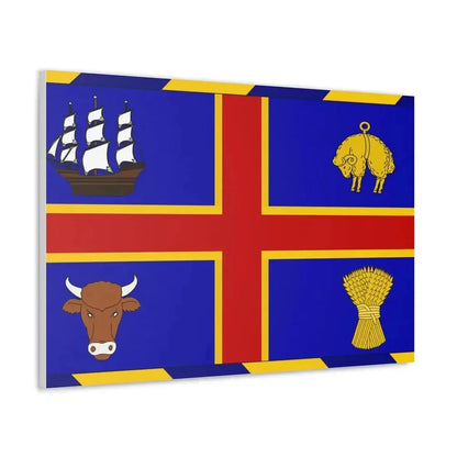 Armorial Flag of the City of Adelaide Australia - Canvas Wall Art - The Sticker Space
