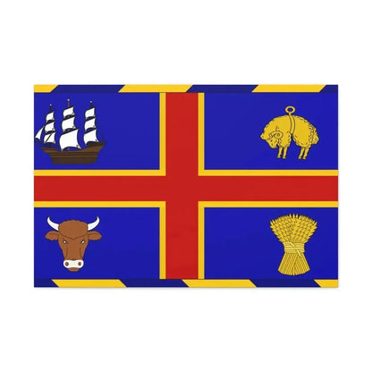 Armorial Flag of the City of Adelaide Australia - Canvas Wall Art - The Sticker Space