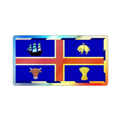 Armorial Flag of the City of Adelaide Australia Holographic STICKER Die-Cut Vinyl Decal 5 Inch - The Sticker Space