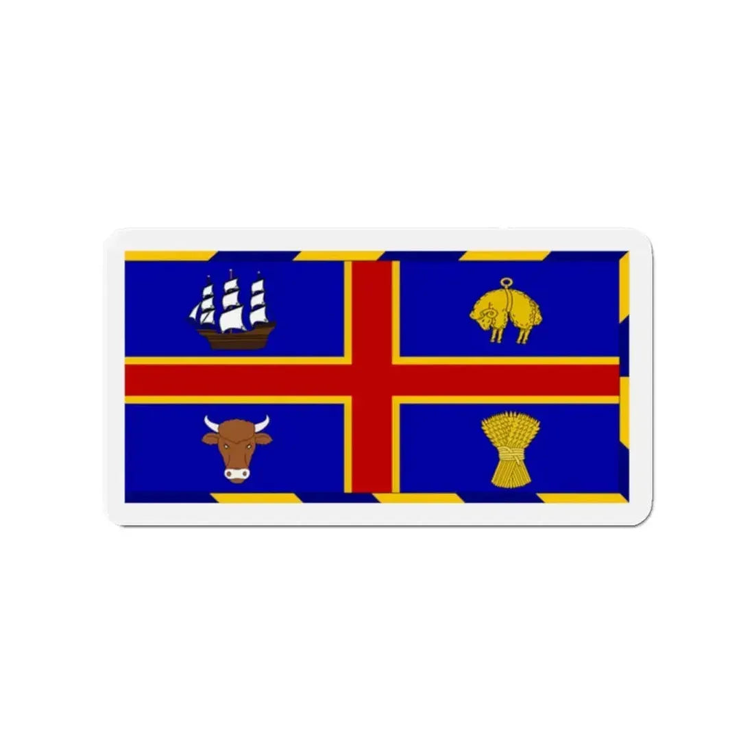 Armorial Flag of the City of Adelaide Australia - Refrigerator Magnet 2 Inch - The Sticker Space