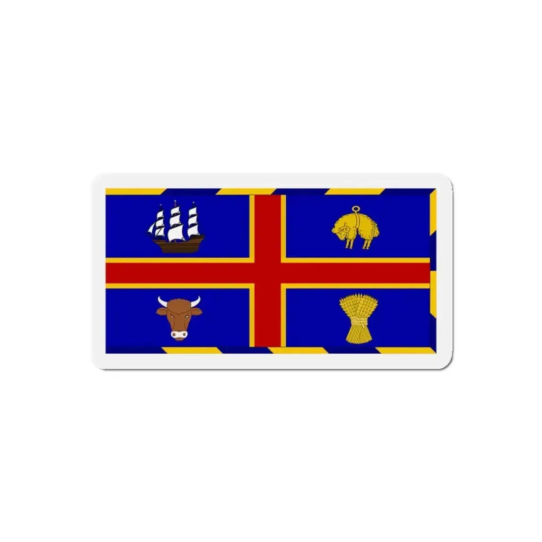 Armorial Flag of the City of Adelaide Australia - Refrigerator Magnet 5 Inch - The Sticker Space
