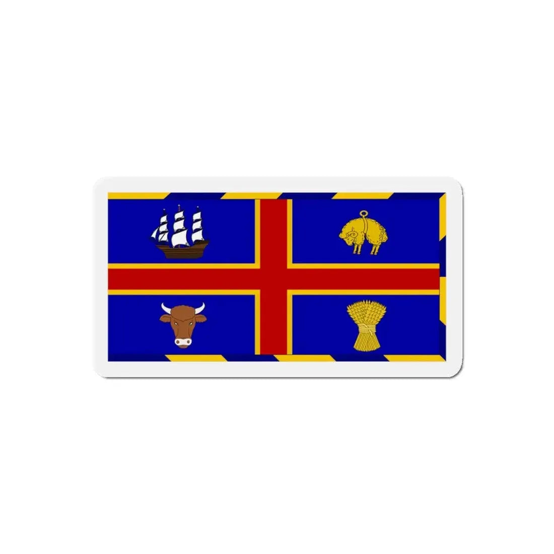 Armorial Flag of the City of Adelaide Australia - Refrigerator Magnet 5 Inch - The Sticker Space